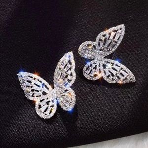 Beautiful Butterfly Crystal Earrings